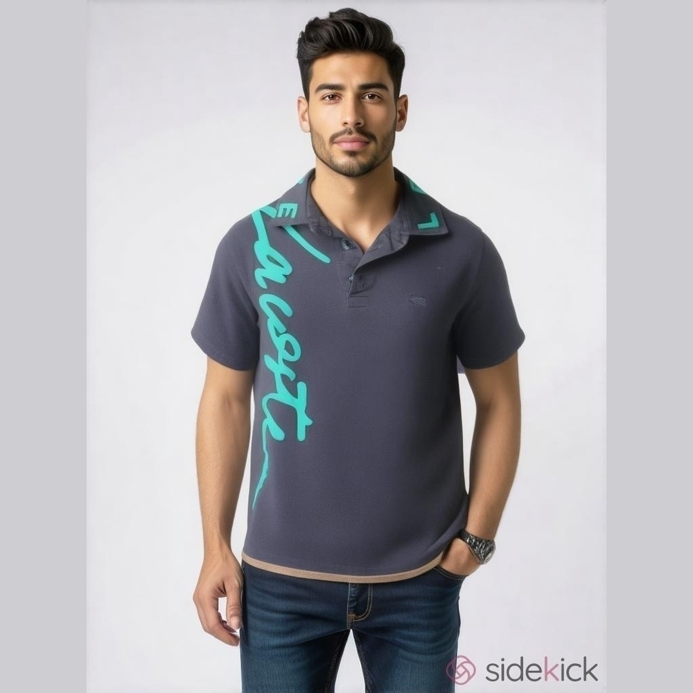 Lacoste mens Short Sleeve Graphic Polo T-Shirt size small